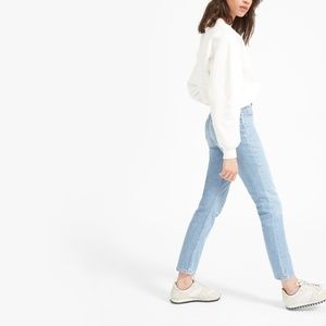 Sky blue cheeky straight ankle jean